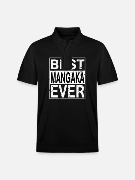 Best Mangaka Ever Mangaka Gift - Stanley/Stella Unisex Organic Polo Shirt PREPSTER - black