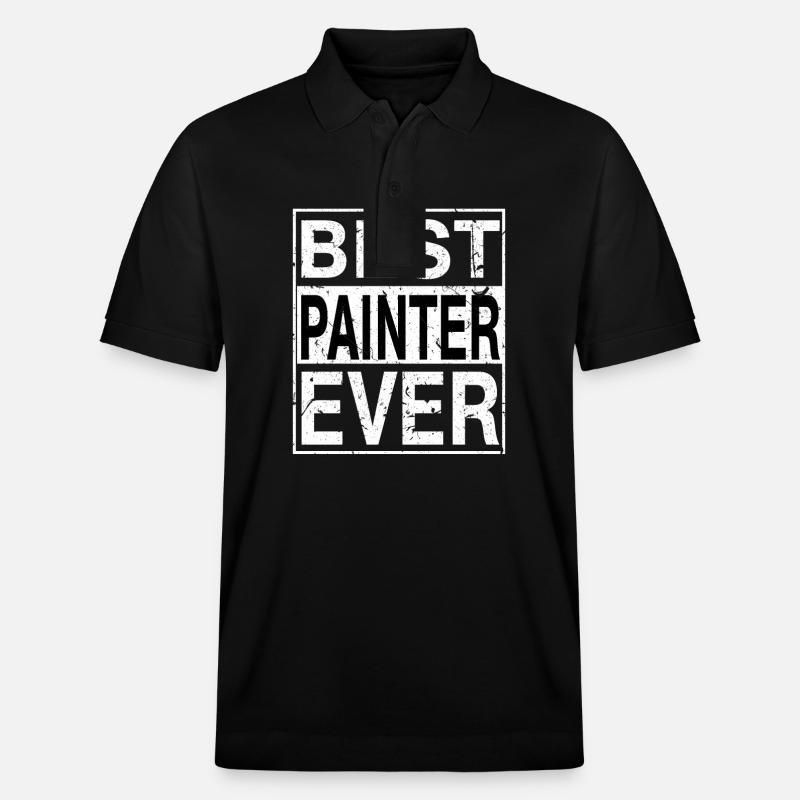 Best Painter Ever Painter Gift - Stanley/Stella Unisex Organic Polo Shirt PREPSTER - black