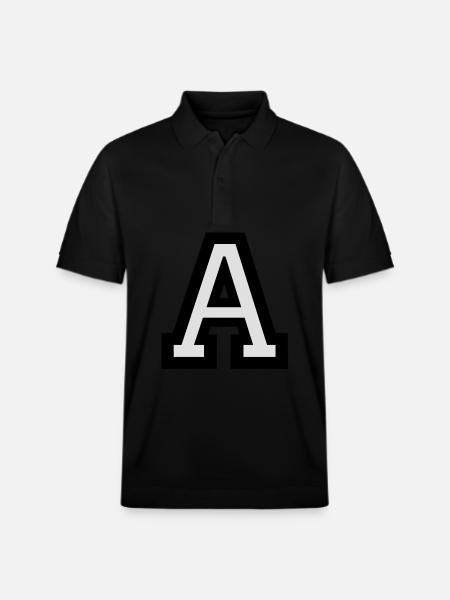 Buchstabe A - Stanley/Stella Unisex Bio-Poloshirt PREPSTER - Schwarz