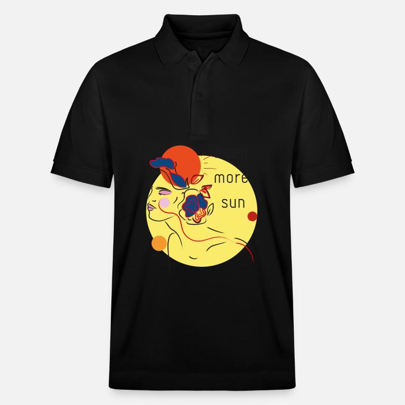 soleil d'été - Polo PREPSTER bio Stanley/Stella Unisexe - noir