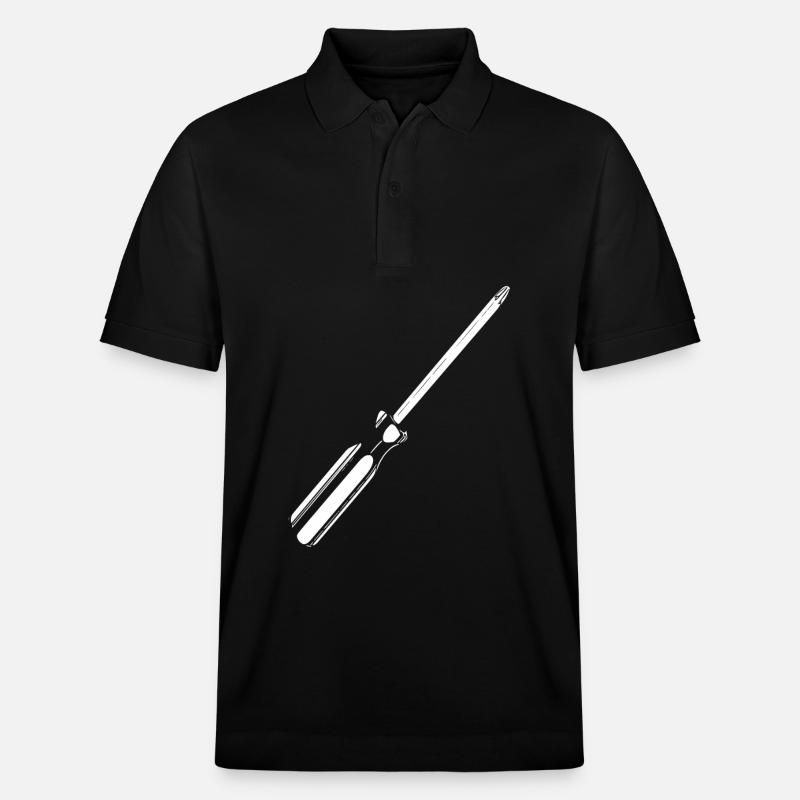 Schraubendreher Silhouette - Stanley/Stella Unisex Bio-Poloshirt PREPSTER - Schwarz