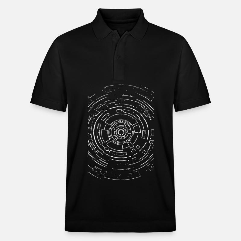 Kernkreis Nano-Tech Muster - Stanley/Stella Unisex Bio-Poloshirt PREPSTER - Schwarz