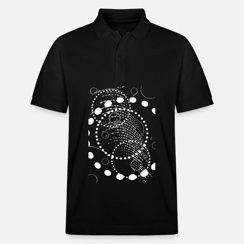 Abstrakte Tonspirale - Stanley/Stella Unisex Bio-Poloshirt PREPSTER - Schwarz