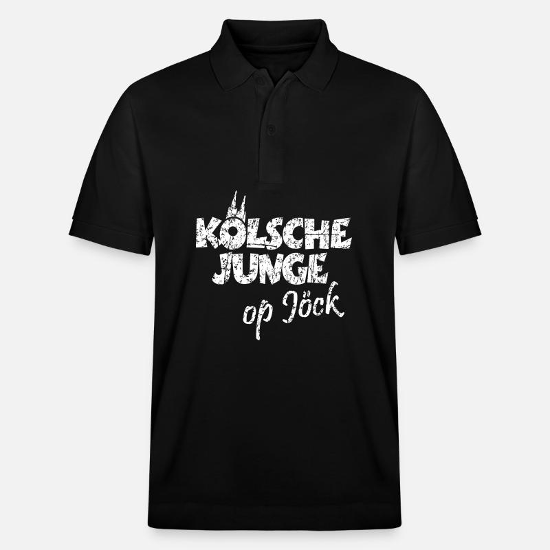 Kölsche Junge Op Jöck Kölsch Köln - Stanley/Stella Unisex Bio-Poloshirt PREPSTER - Schwarz