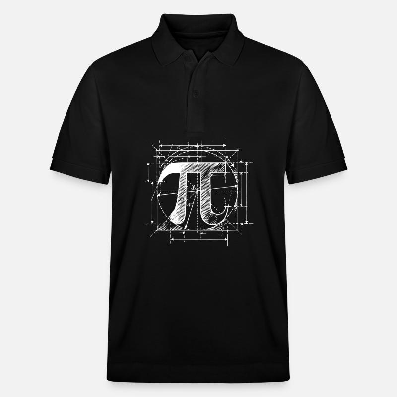 Pi Sketch Mathématiques - Polo PREPSTER bio Stanley/Stella Unisexe - noir