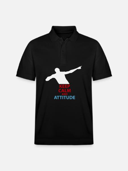 Calm and Attitude Silhouette - Stanley/Stella Unisex Organic Polo Shirt PREPSTER - black