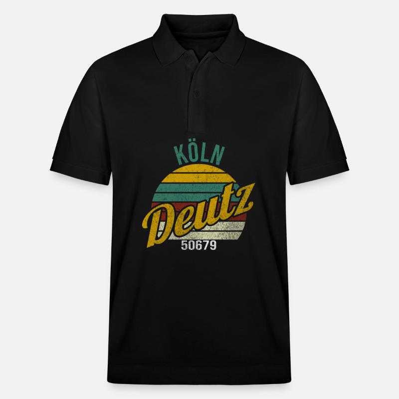 Kölsche Veedel - Köln-Deutz - Stanley/Stella Unisex Bio-Poloshirt PREPSTER - Schwarz