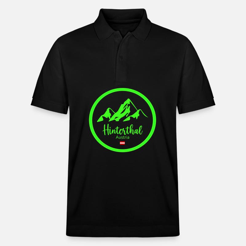 Hinterthal Alpen Neon Logo - Stanley/Stella Unisex Bio-Poloshirt PREPSTER - Schwarz