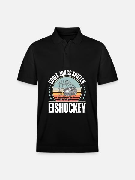 Eishockey - Stanley/Stella Unisex Bio-Poloshirt PREPSTER - Schwarz