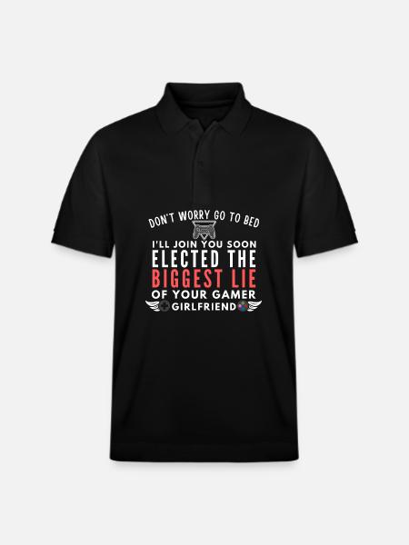 Biggest Lie: Gamer Girlfriend - Stanley/Stella Unisex Organic Polo Shirt PREPSTER - black