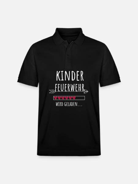 Kinderfeuerwehr Freiwillige Feuerwehr Geschenk - Stanley/Stella Unisex Bio-Poloshirt PREPSTER - Schwarz