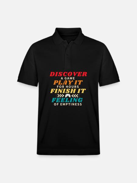 Discover a Game Finish It - Stanley/Stella Unisex Organic Polo Shirt PREPSTER - black