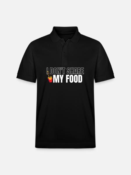 Teile mein Essen nicht - Stanley/Stella Unisex Bio-Poloshirt PREPSTER - Schwarz