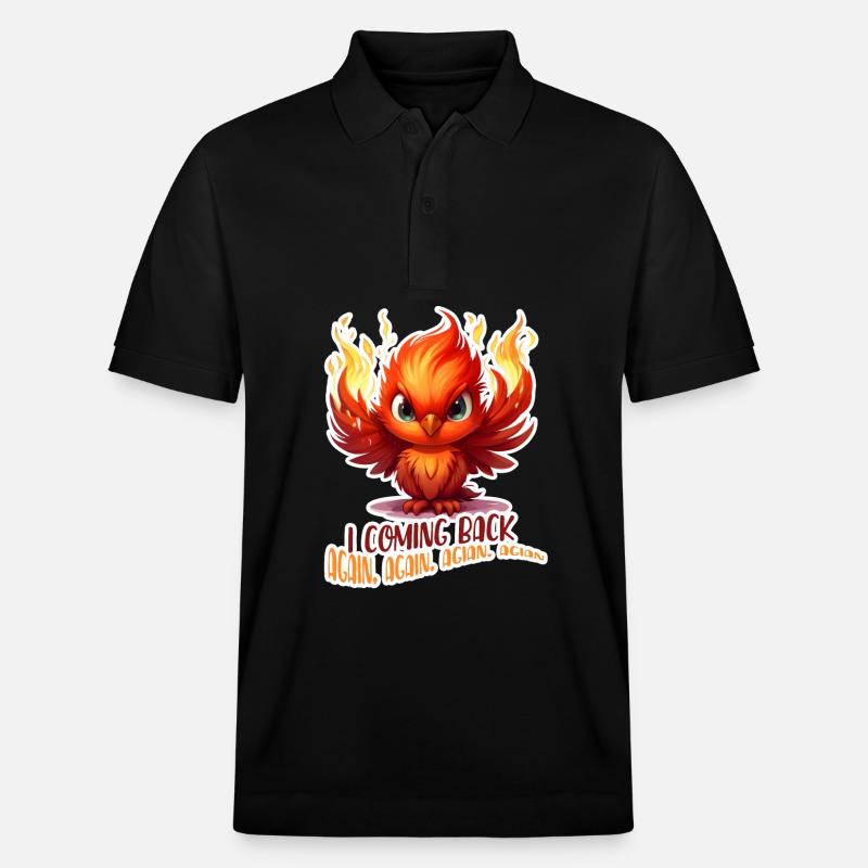 Chemise du phénix de dessin animé qui revient encore - Polo PREPSTER bio Stanley/Stella Unisexe - noir