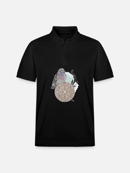 Veganuary 2024 Stadttaube - Stanley/Stella Unisex Bio-Poloshirt PREPSTER - Schwarz