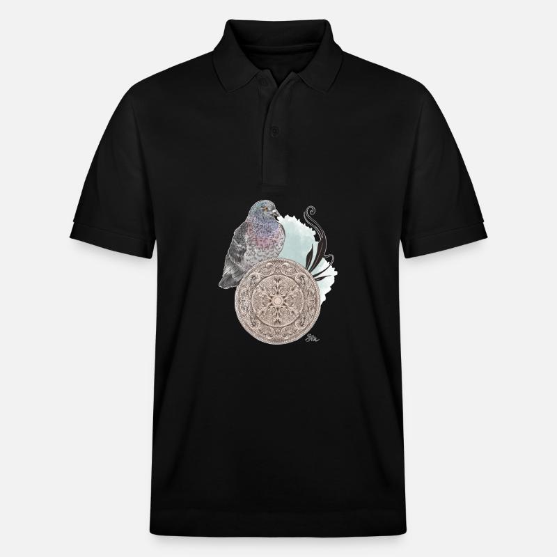 Veganuary 2024 Stadttaube - Stanley/Stella Unisex Bio-Poloshirt PREPSTER - Schwarz