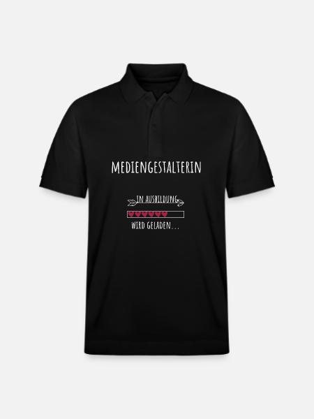 Mediengestalterin Ausbildung Beruf Geschenk - Stanley/Stella Unisex Bio-Poloshirt PREPSTER - Schwarz