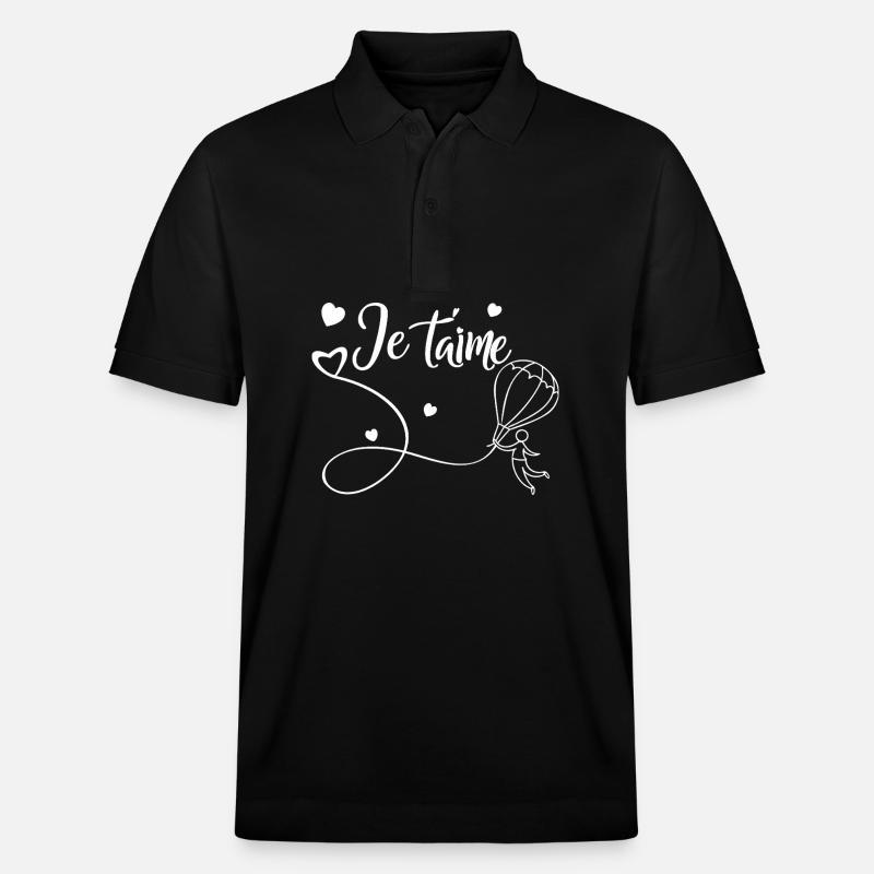 Ich liebe dich - Stanley/Stella Unisex Bio-Poloshirt PREPSTER - Schwarz