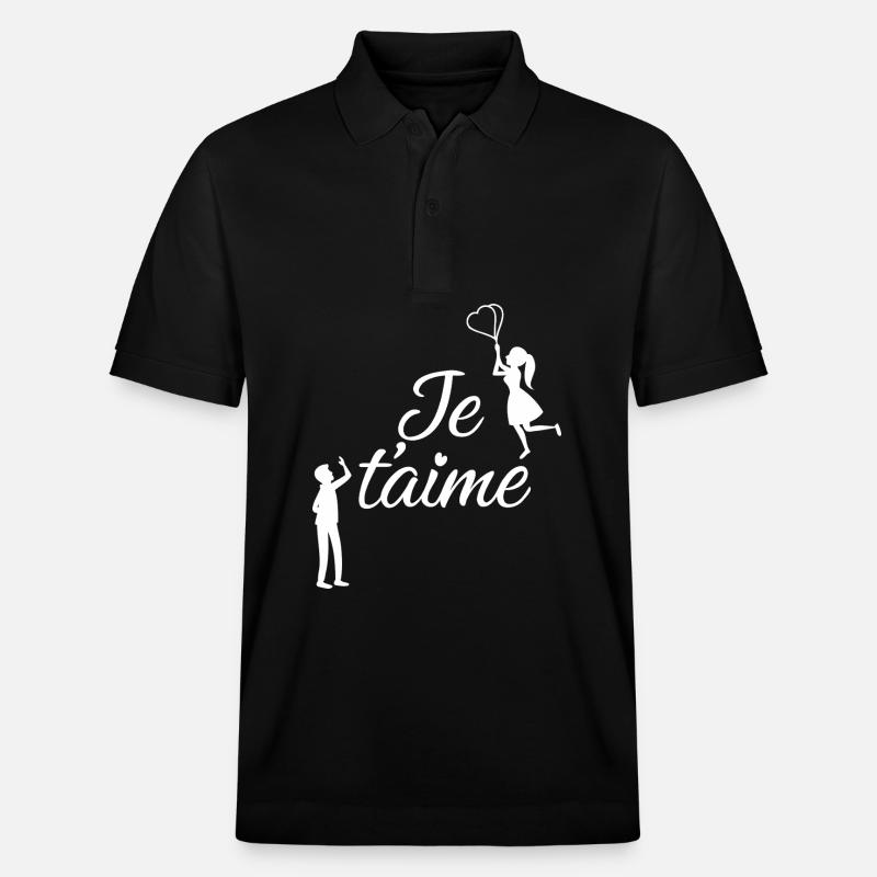 Ich liebe dich - Stanley/Stella Unisex Bio-Poloshirt PREPSTER - Schwarz