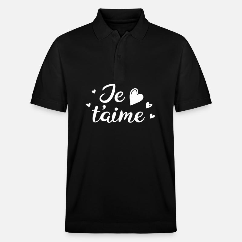 Je t'aime - Polo PREPSTER bio Stanley/Stella Unisexe - noir