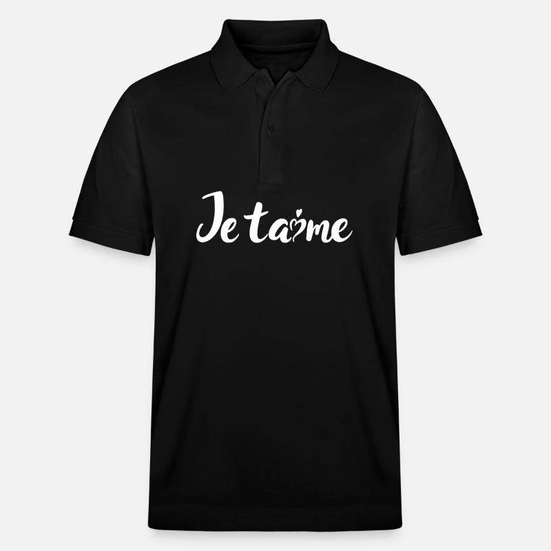Je t'aime - Polo PREPSTER bio Stanley/Stella Unisexe - noir