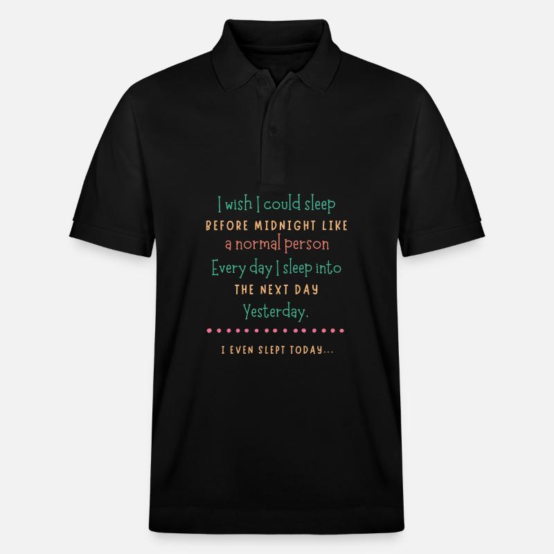 Mitternachtsschlafwunsch - Stanley/Stella Unisex Bio-Poloshirt PREPSTER - Schwarz