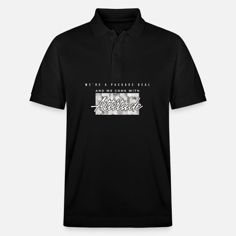 Attitude Geometric Logo Tee - Polo PREPSTER bio Stanley/Stella Unisexe - noir