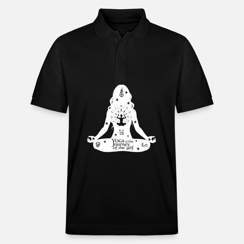 Yoga Kunst #8 - Stanley/Stella Unisex Bio-Poloshirt PREPSTER - Schwarz