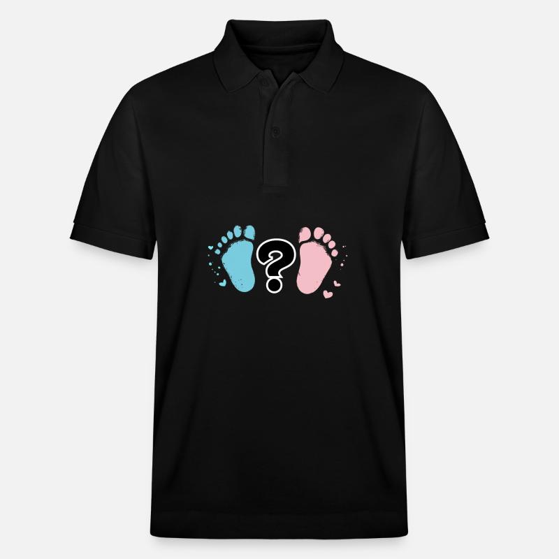 Empreintes Bébé Pastel et Question - Polo PREPSTER bio Stanley/Stella Unisexe - noir