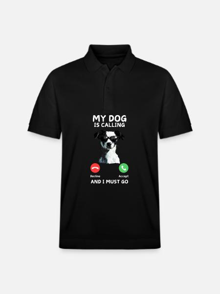 Dog Is Calling: Must Go - Stanley/Stella Unisex Organic Polo Shirt PREPSTER - black