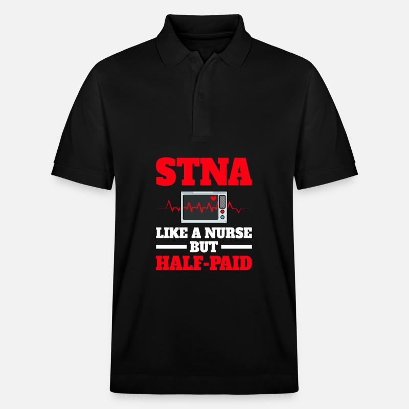 STNA Staatlich geprüfte Pflegeassistentin - Stanley/Stella Unisex Bio-Poloshirt PREPSTER - Schwarz