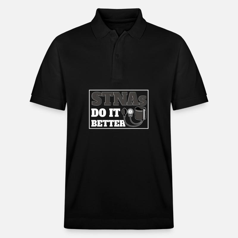 STNA Staatlich geprüfte Pflegeassistentin - Stanley/Stella Unisex Bio-Poloshirt PREPSTER - Schwarz