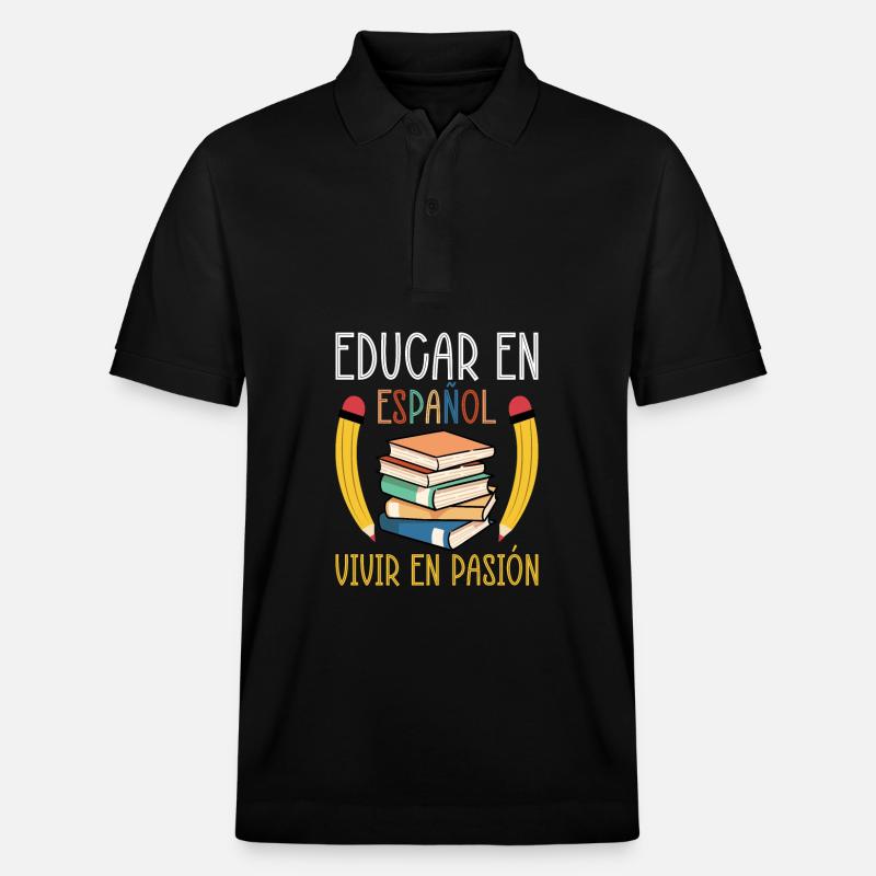 Professeur d’espagnol Maestra Professeur bilingue - Polo PREPSTER bio Stanley/Stella Unisexe - noir