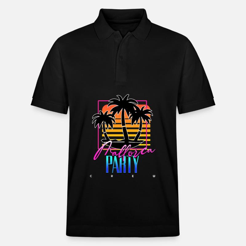 Mallorca Party Crew - Stanley/Stella Unisex Bio-Poloshirt PREPSTER - Schwarz