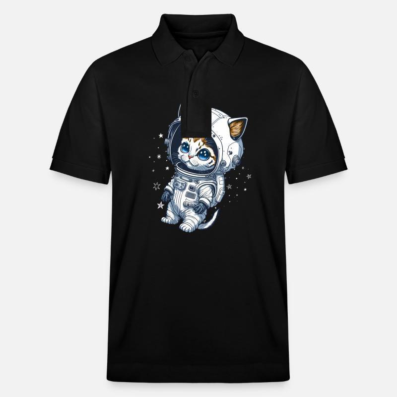 Bébé chat dans l’espace - Polo PREPSTER bio Stanley/Stella Unisexe - noir