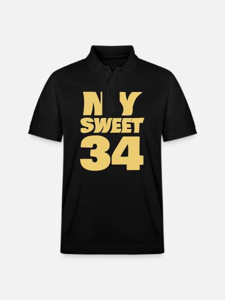 Sweet 34 - Stanley/Stella Unisex Organic Polo Shirt PREPSTER - black