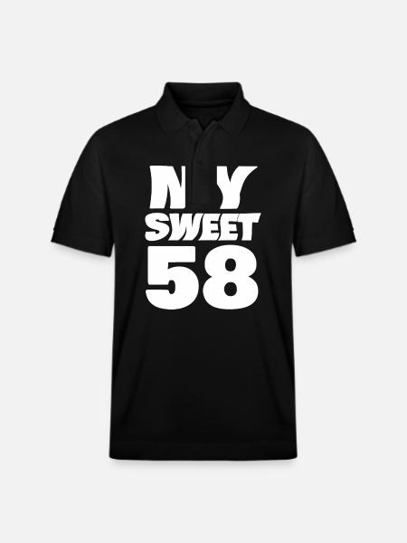 Age 58 - Stanley/Stella Unisex Organic Polo Shirt PREPSTER - black