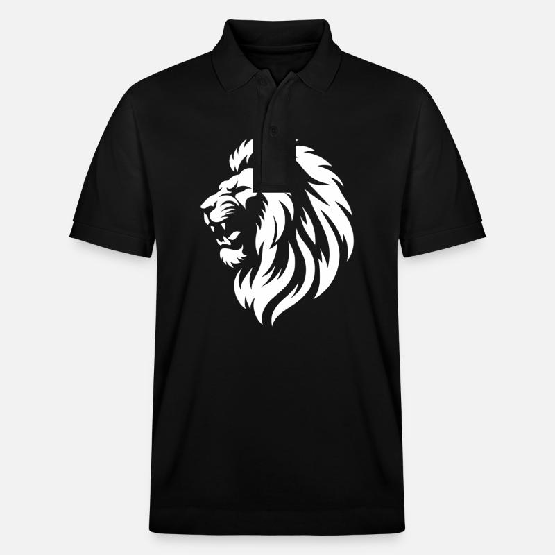 Silhouette Tête De Lion - Polo PREPSTER bio Stanley/Stella Unisexe - noir
