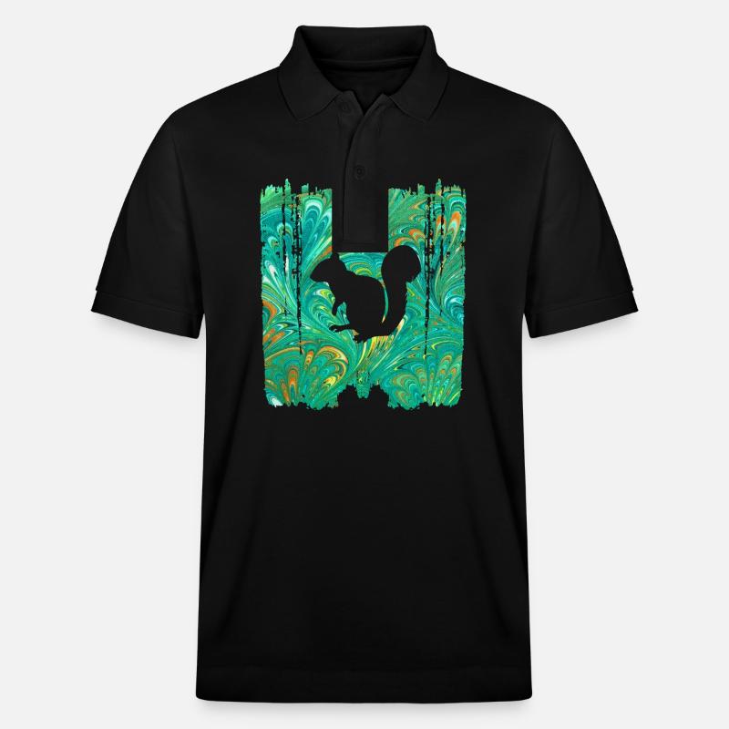 Écureuil E 71 B - Polo PREPSTER bio Stanley/Stella Unisexe - noir