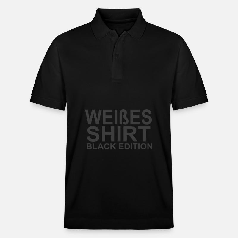 T-shirt blanc Black Edition - Polo PREPSTER bio Stanley/Stella Unisexe - noir