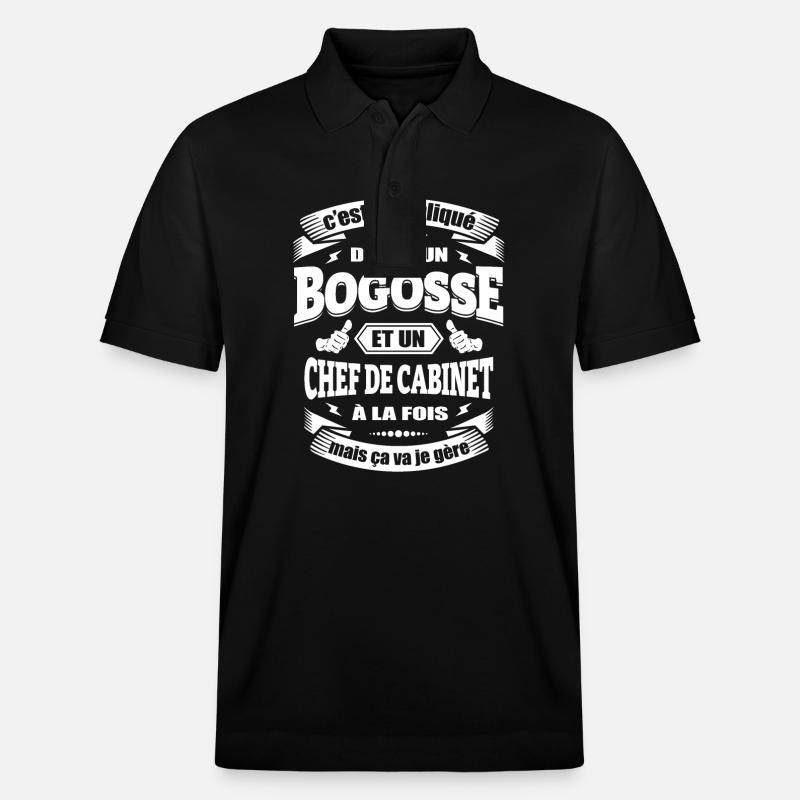 BOGOSSE ET CHEF DE CABINET - Polo PREPSTER bio Stanley/Stella Unisexe - noir