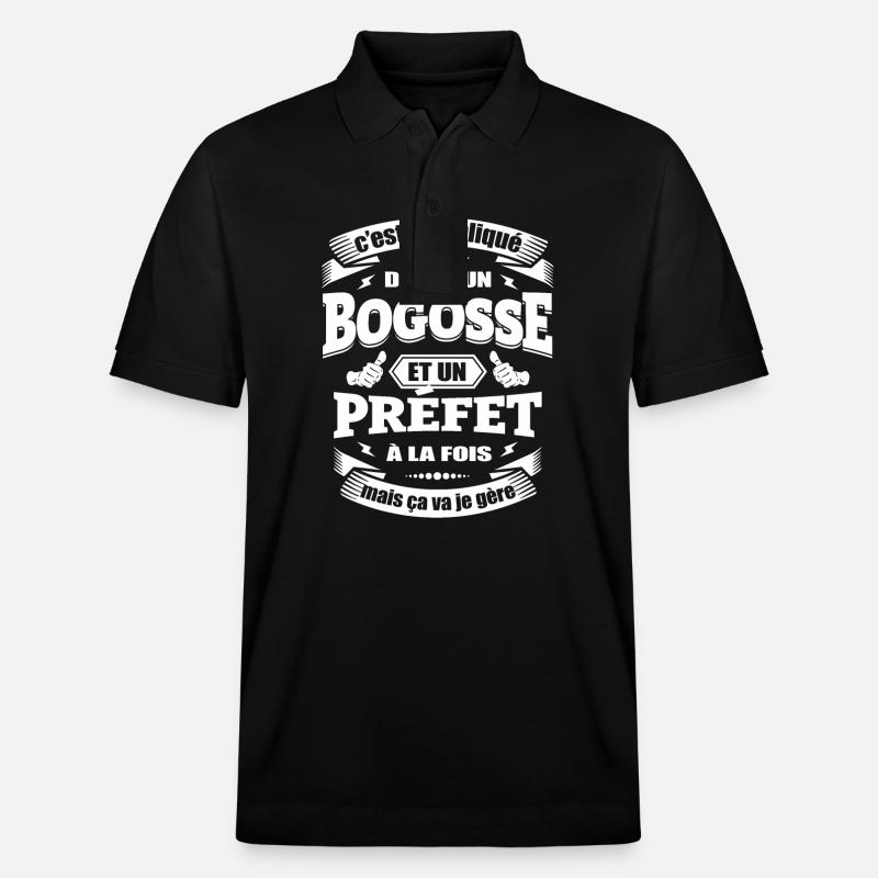 BOGOSSE ET PRÉFET - Polo PREPSTER bio Stanley/Stella Unisexe - noir