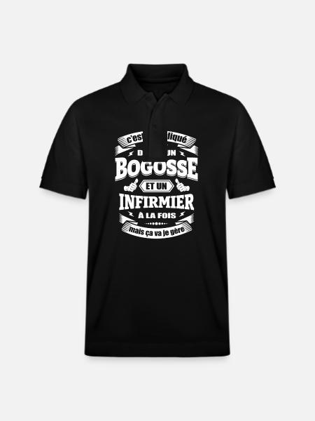 BOGOSSE ET INFIRMIER - Polo PREPSTER bio Stanley/Stella Unisexe - noir