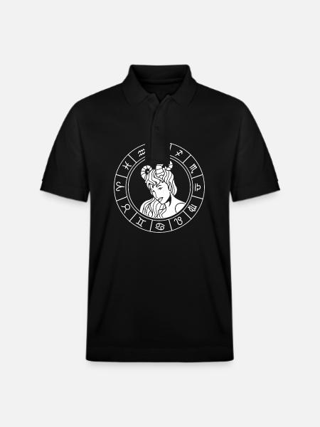 Zodiac sign Aries - Stanley/Stella Unisex Organic Polo Shirt PREPSTER - black
