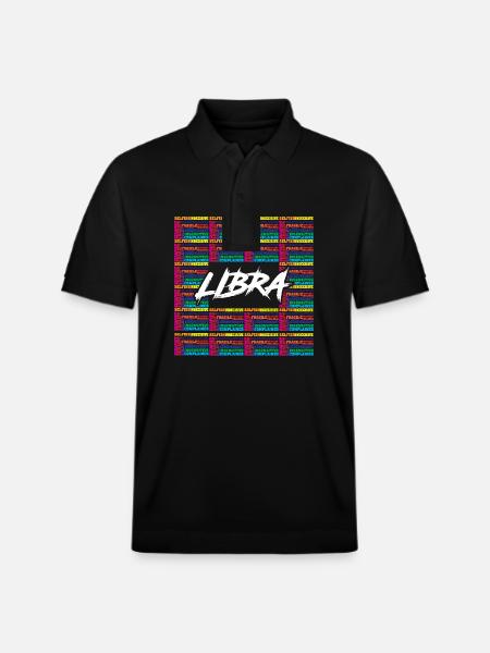 Zodiac sign Libra - Stanley/Stella Unisex Organic Polo Shirt PREPSTER - black