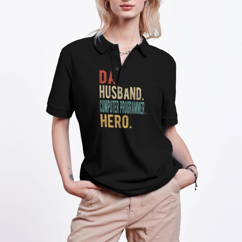 Computerprogrammierer Vater Ehemann Held Stanley/Stella Unisex Bio-Poloshirt PREPSTER