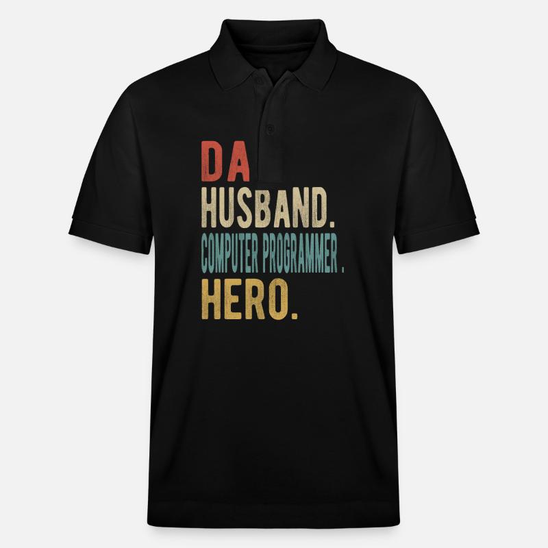 Computerprogrammierer Vater Ehemann Held - Stanley/Stella Unisex Bio-Poloshirt PREPSTER - Schwarz
