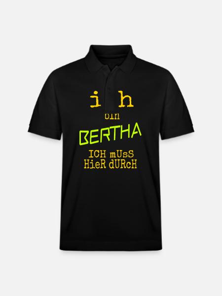 Bertha Bertha - Stanley/Stella Unisex Organic Polo Shirt PREPSTER - black
