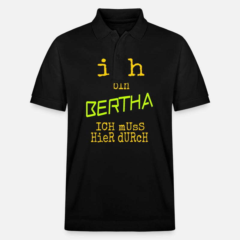 Bertha Bertha - Polo PREPSTER bio Stanley/Stella Unisexe - noir