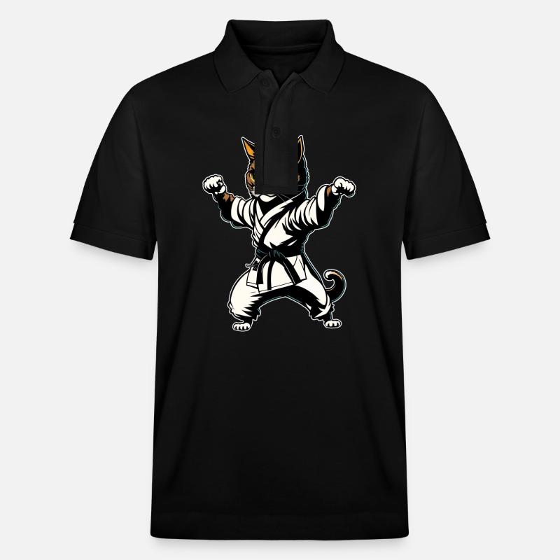 Karaté Chat - Kung-Fu Cat - Polo PREPSTER bio Stanley/Stella Unisexe - noir